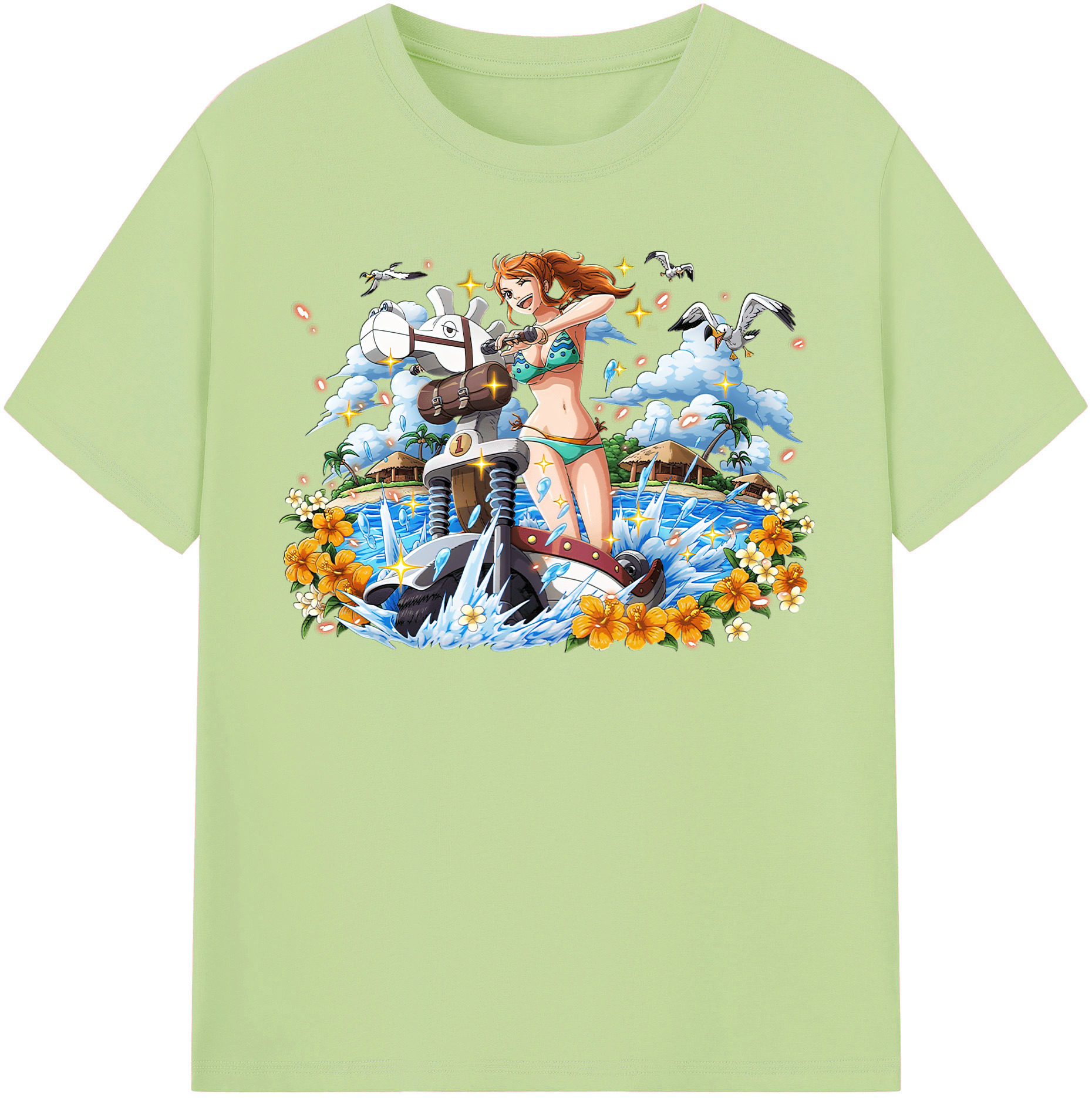 ワンピース ナミ ONE PIECE Nami 綿100％半袖Tシャツ（フロントプリント）
